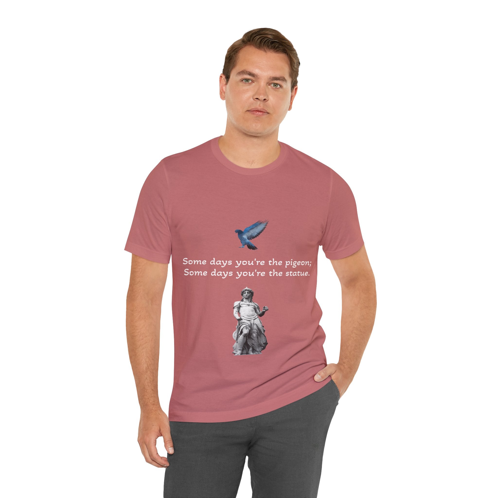 Sometimes You're The Pigeon, Sometimes You're The Statue T-Shirt: Existential Metaphor