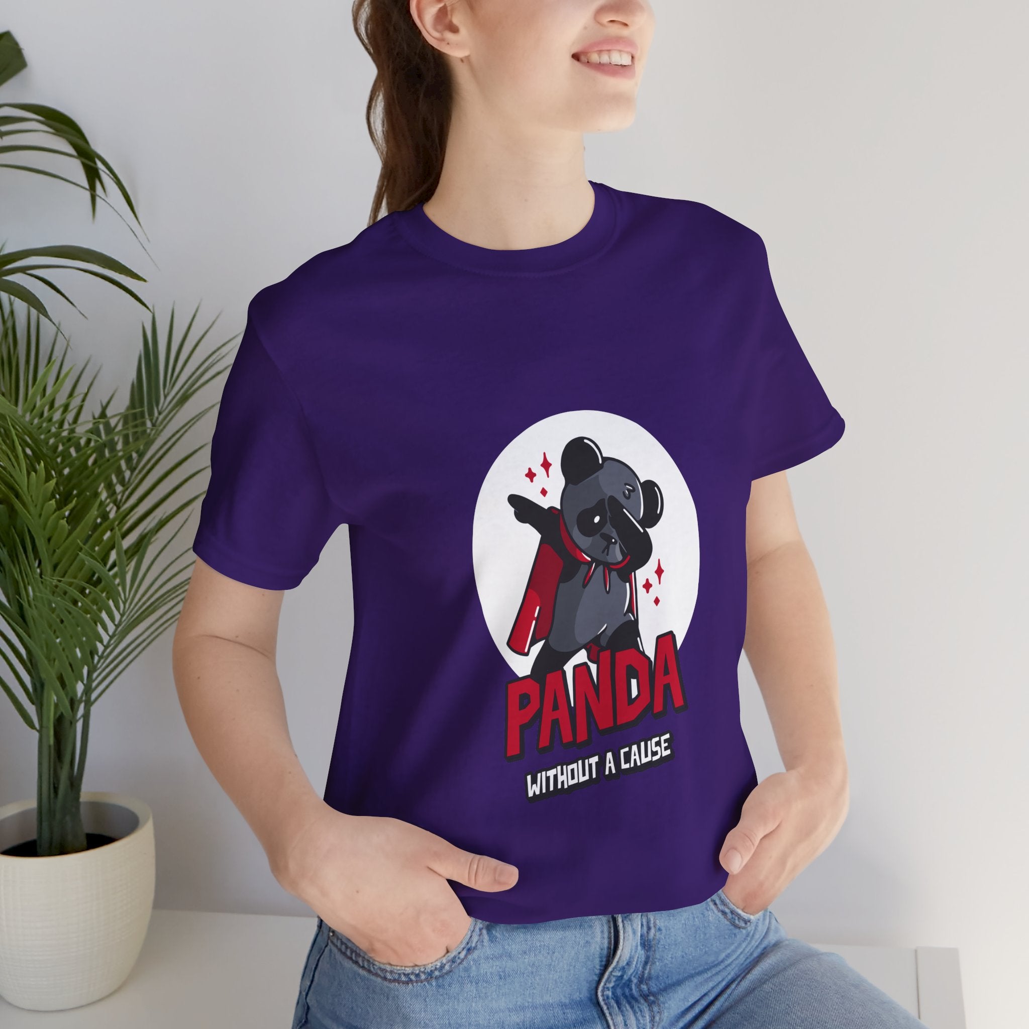 Panda Without a Cause T-Shirt: Quirky Cartoon Panda Mascot