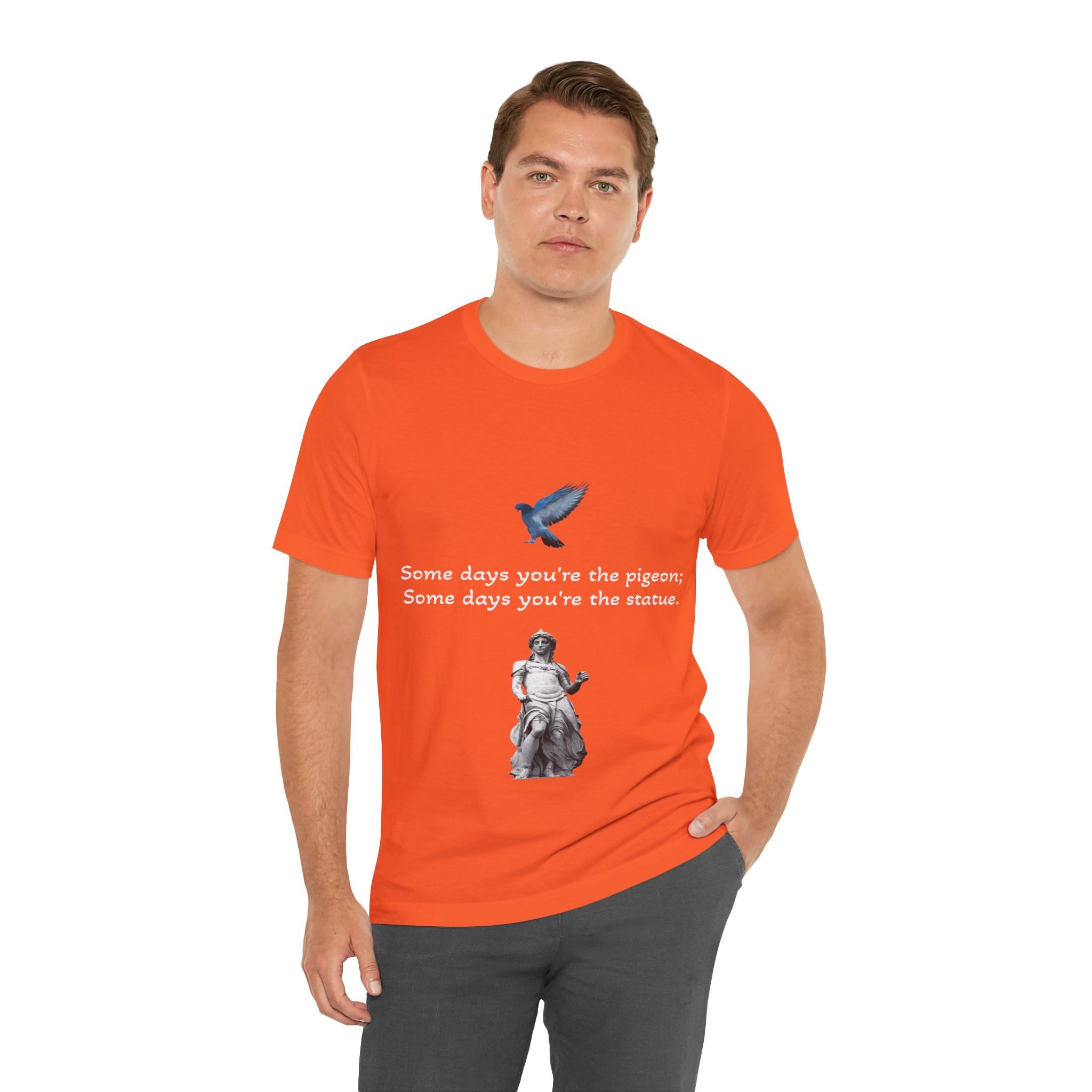 Sometimes You're The Pigeon, Sometimes You're The Statue T-Shirt: Existential Metaphor