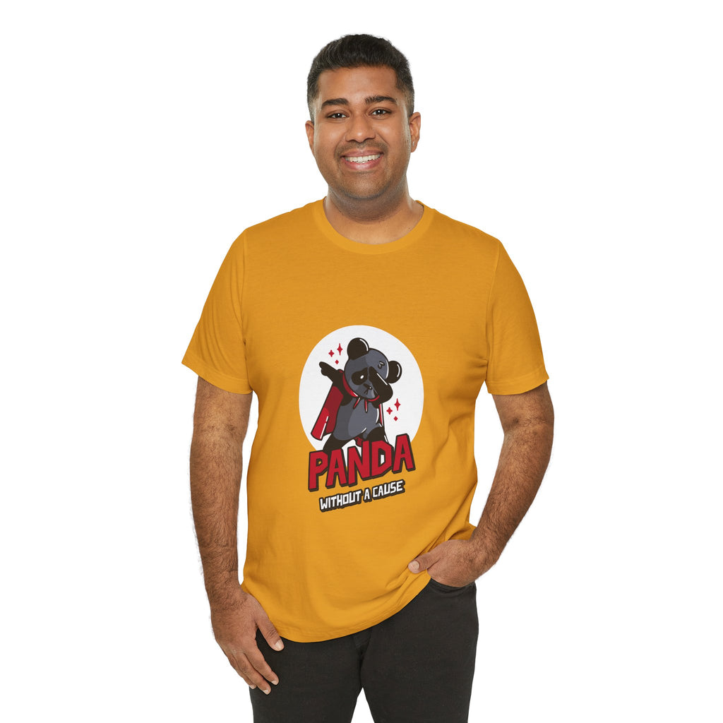 Panda Without a Cause T-Shirt: Quirky Cartoon Panda Mascot