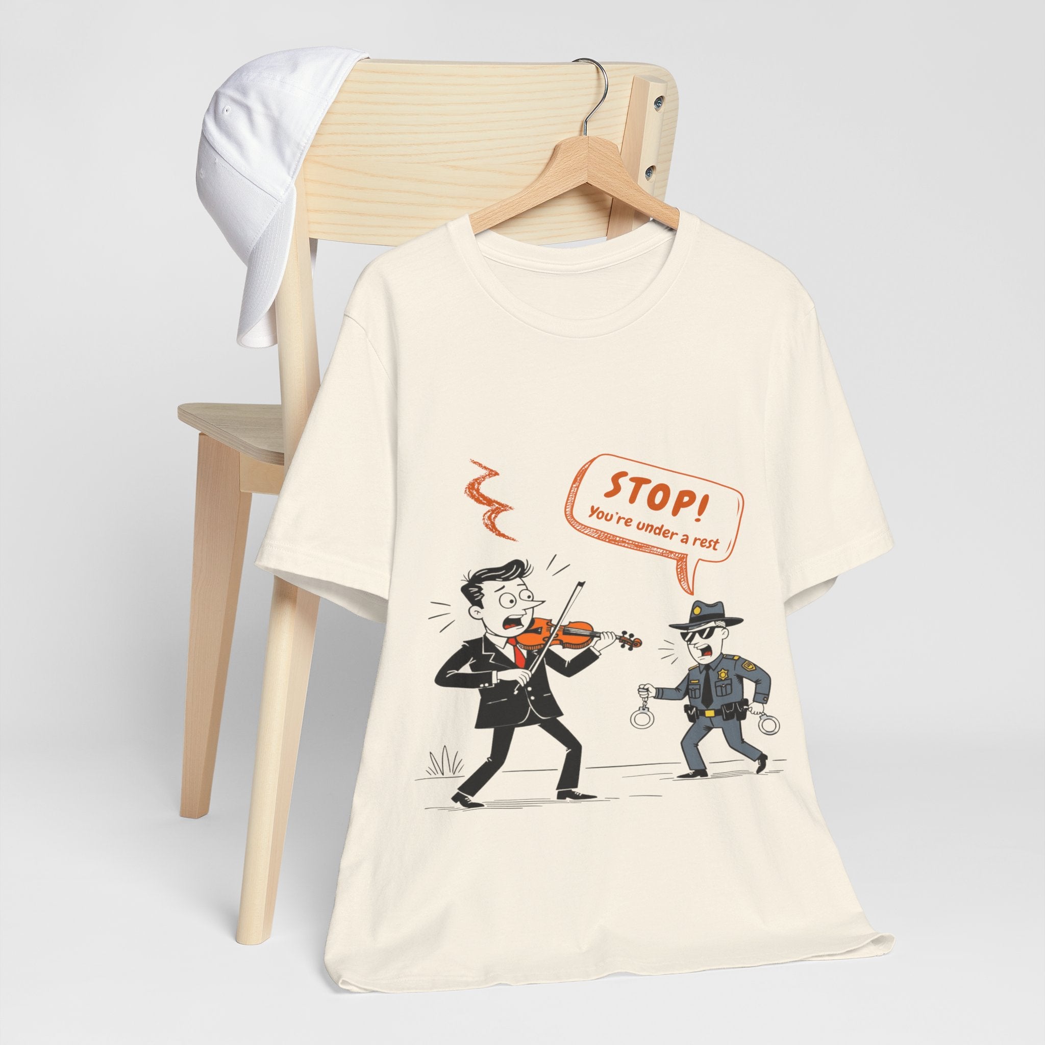 Stop! You're Under A Rest T-Shirt: Classical Busker Musicians Beware - Violinist's Unexpected Arrest
