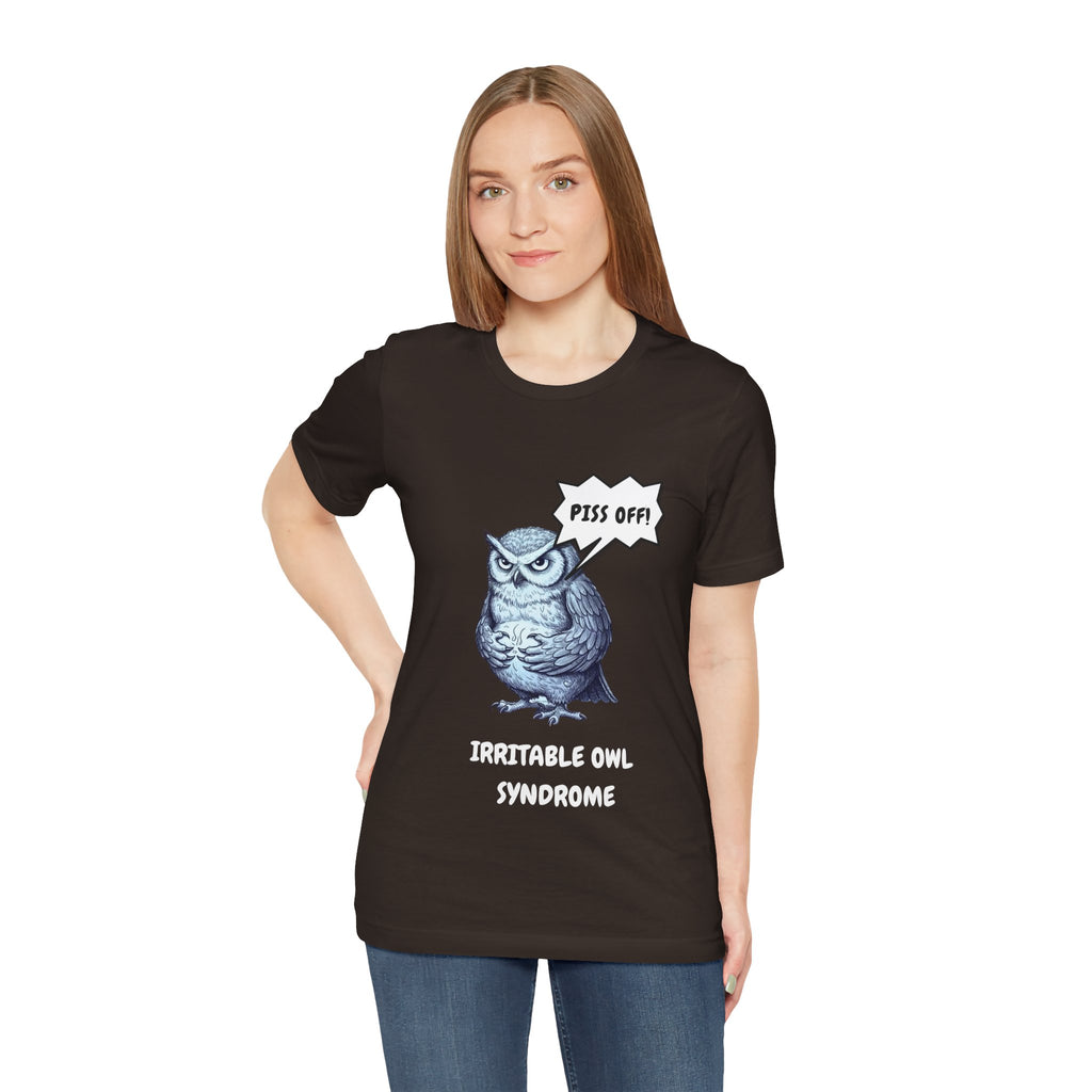 Irritable Owl Syndrome Funny Pun T-Shirt - Owl Lovers Tee