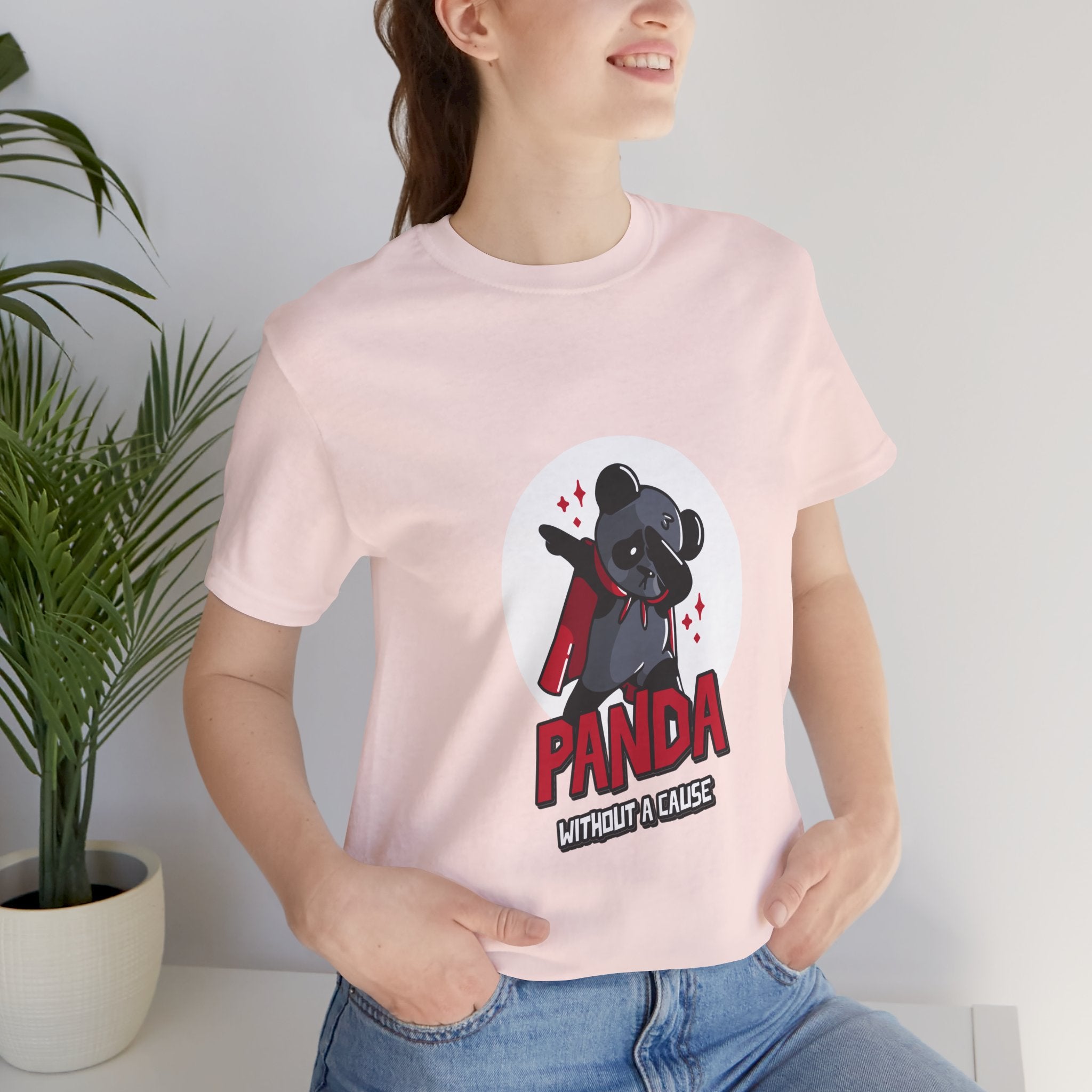 Panda Without a Cause T-Shirt: Quirky Cartoon Panda Mascot