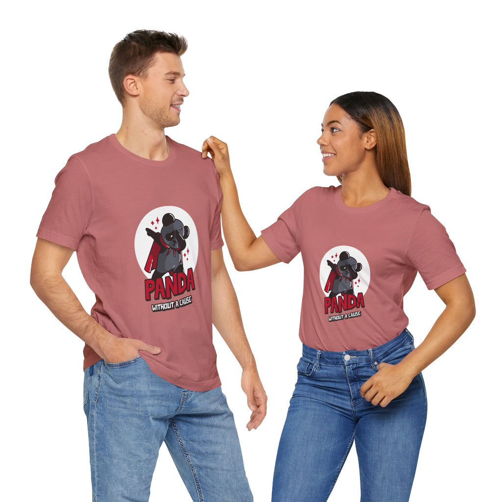 Panda Without a Cause T-Shirt: Quirky Cartoon Panda Mascot
