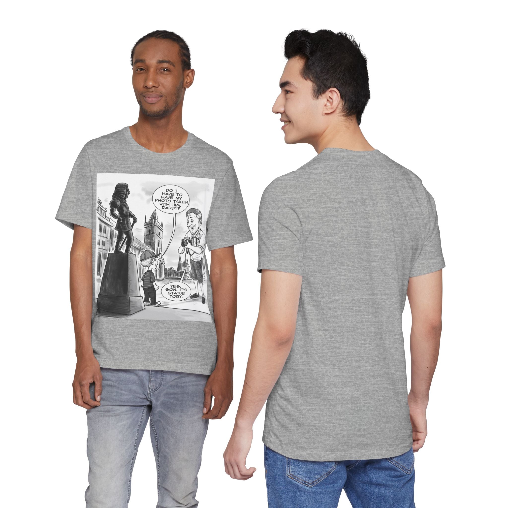 Statue Tory T-Shirt: Political Pun, Historical Monuments, British Humour