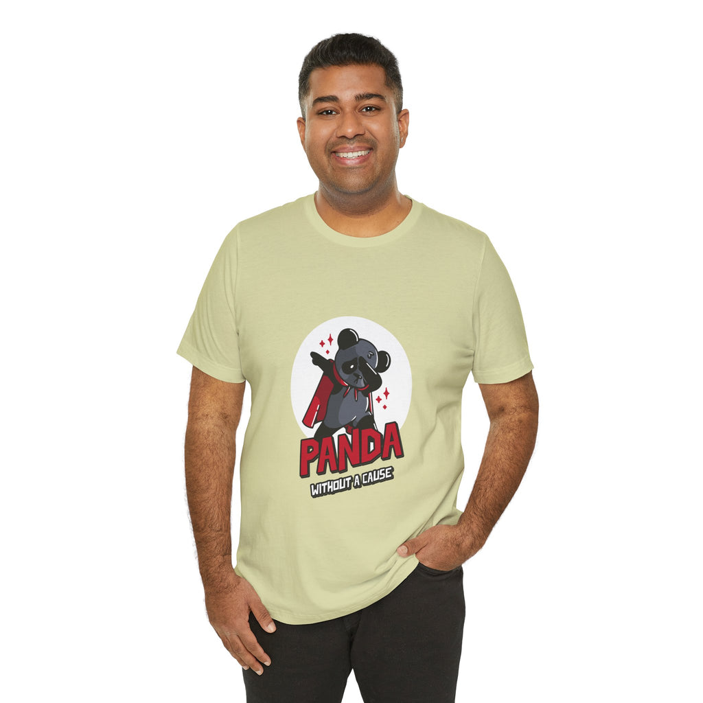 Panda Without a Cause T-Shirt: Quirky Cartoon Panda Mascot