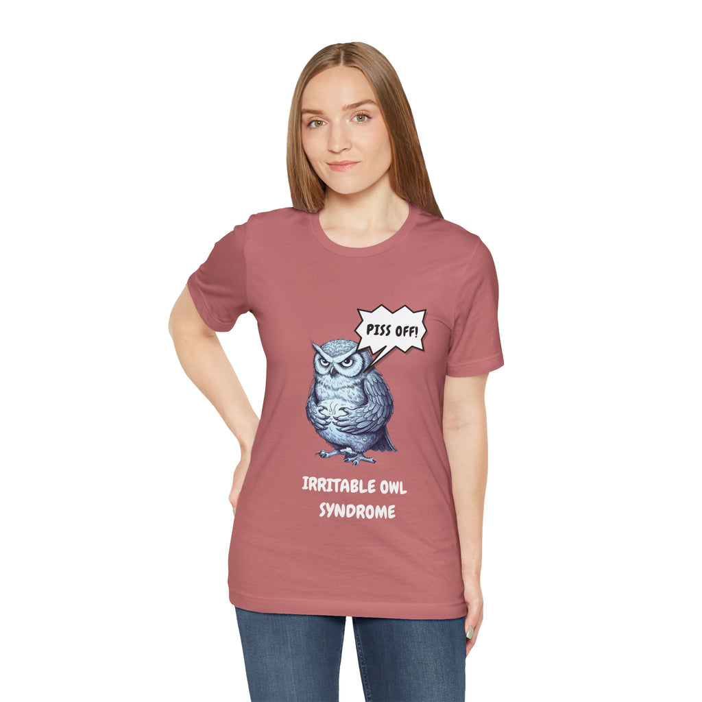 Irritable Owl Syndrome Funny Pun T-Shirt - Owl Lovers Tee