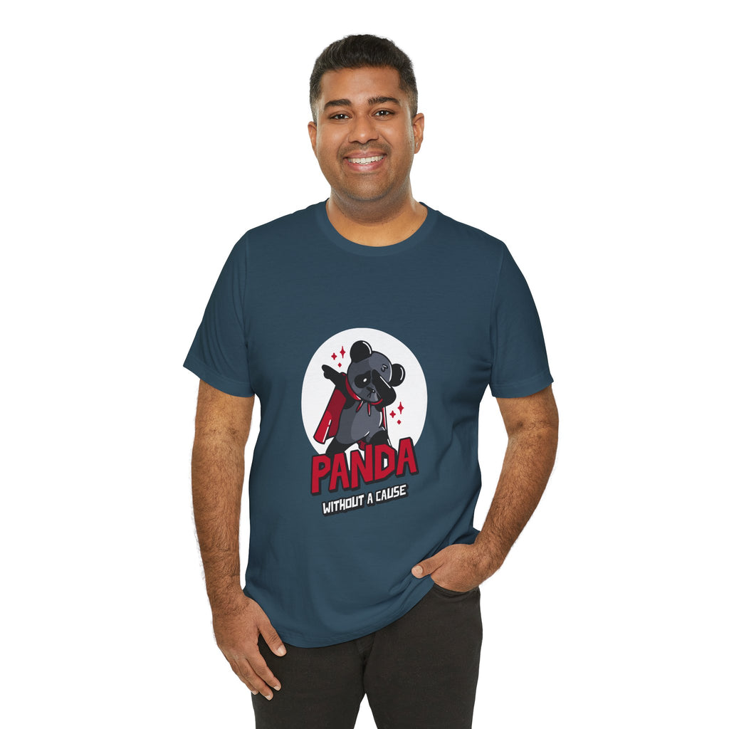 Panda Without a Cause T-Shirt: Quirky Cartoon Panda Mascot