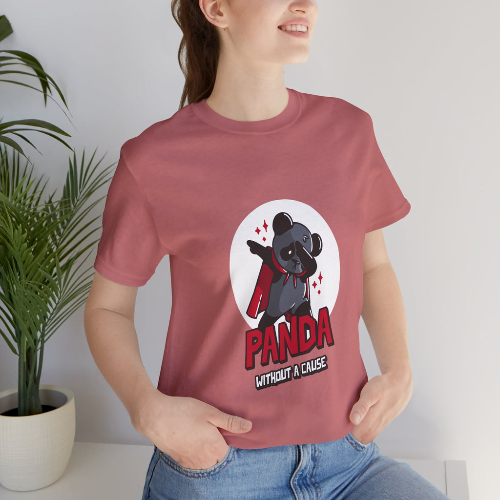 Panda Without a Cause T-Shirt: Quirky Cartoon Panda Mascot