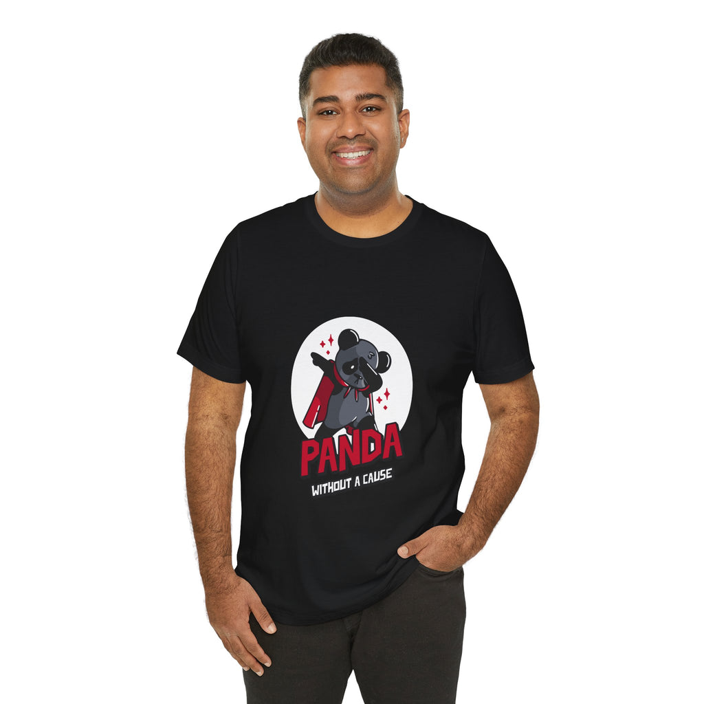 Panda Without a Cause T-Shirt: Quirky Cartoon Panda Mascot