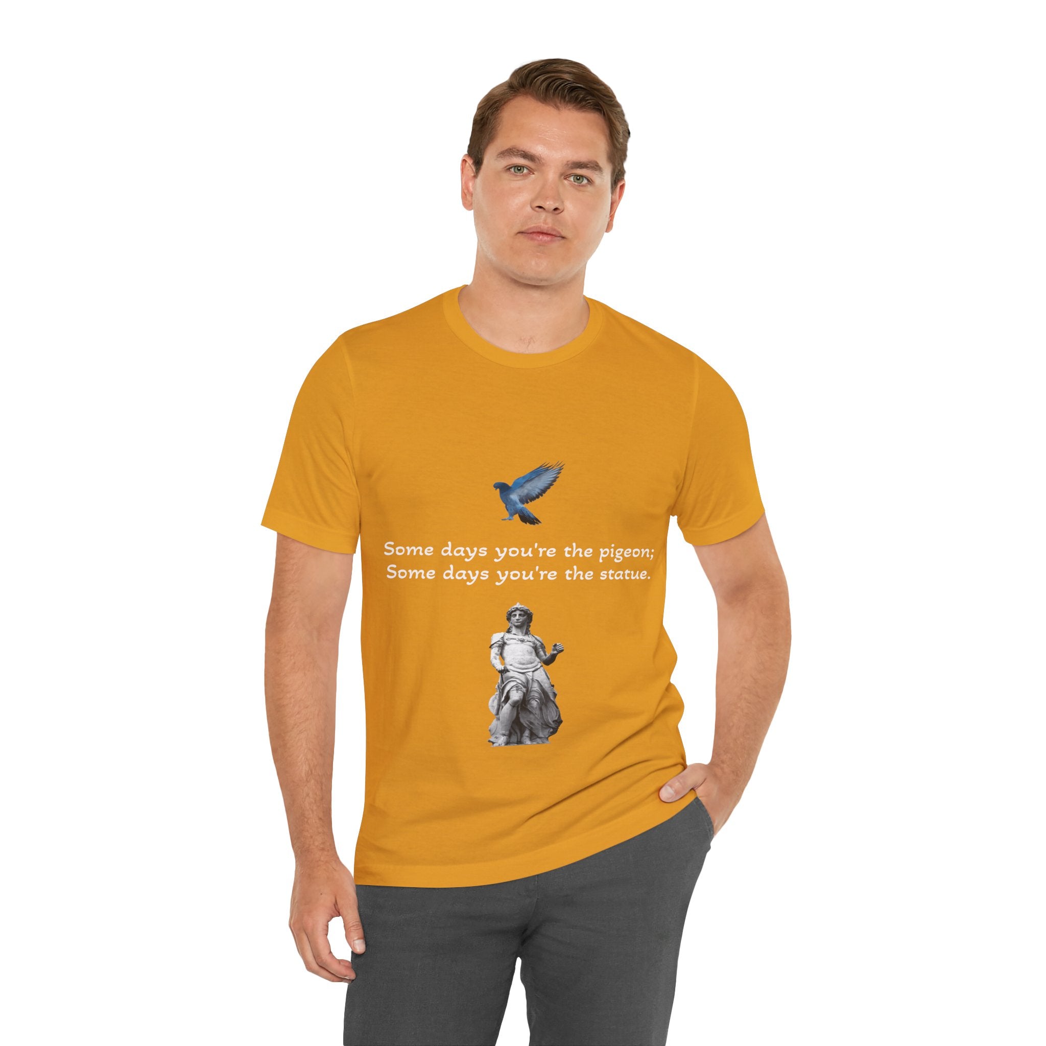 Sometimes You're The Pigeon, Sometimes You're The Statue T-Shirt: Existential Metaphor