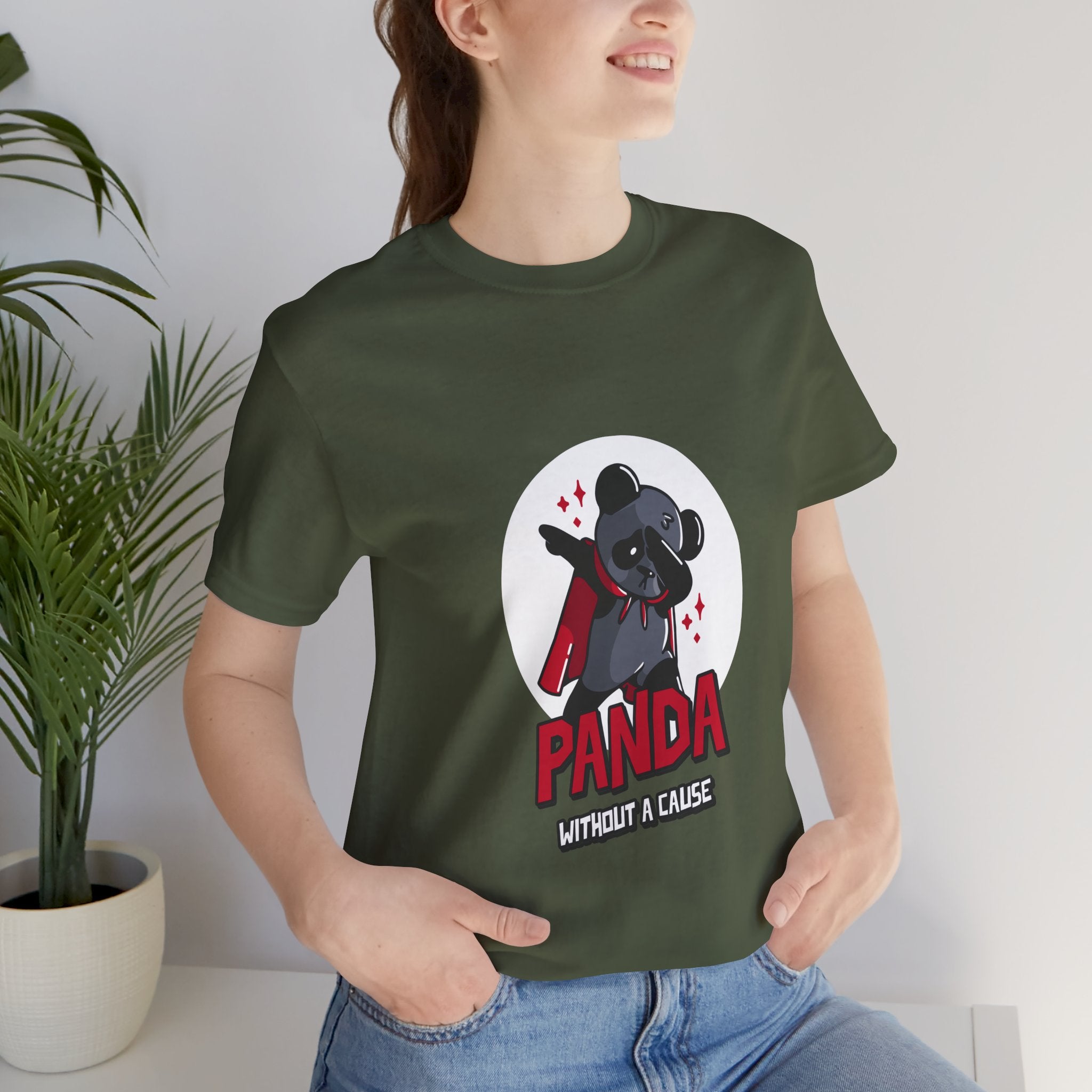 Panda Without a Cause T-Shirt: Quirky Cartoon Panda Mascot