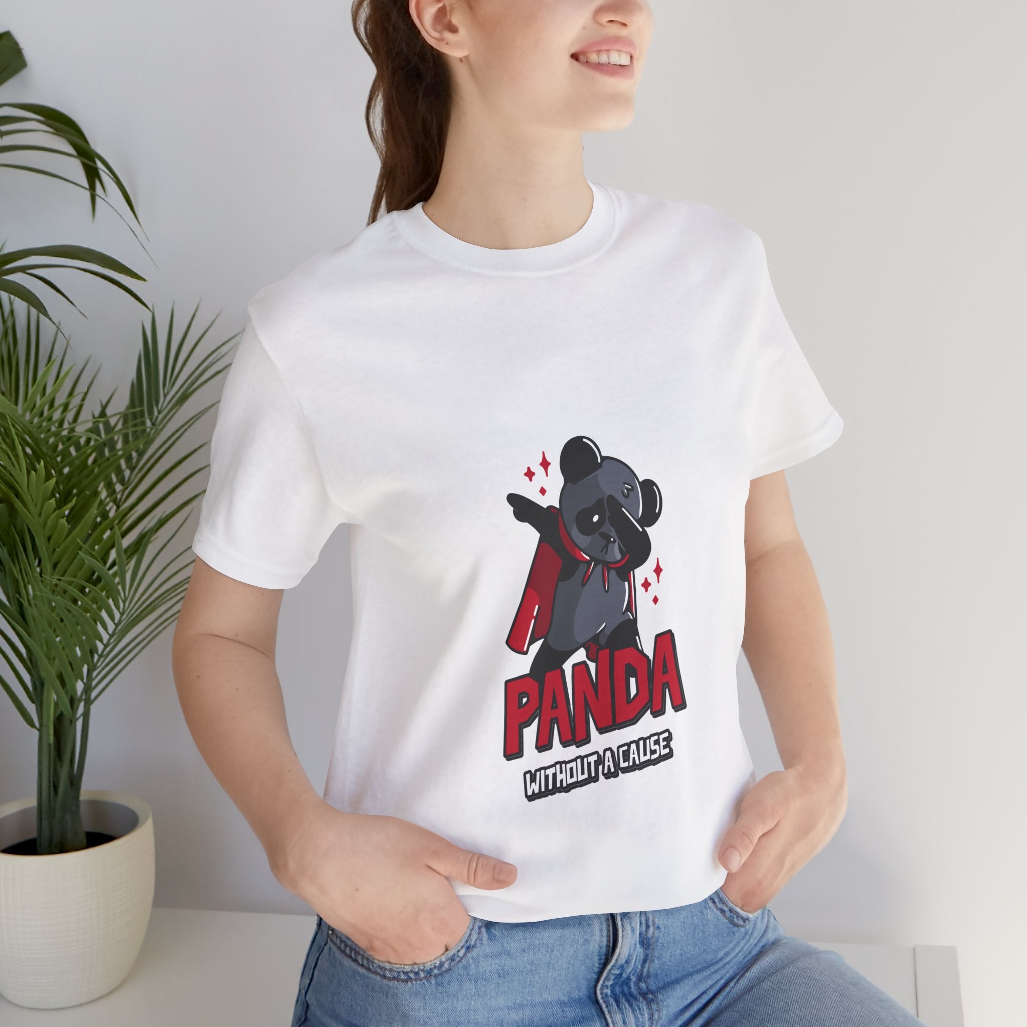 Panda Without a Cause T-Shirt: Quirky Cartoon Panda Mascot