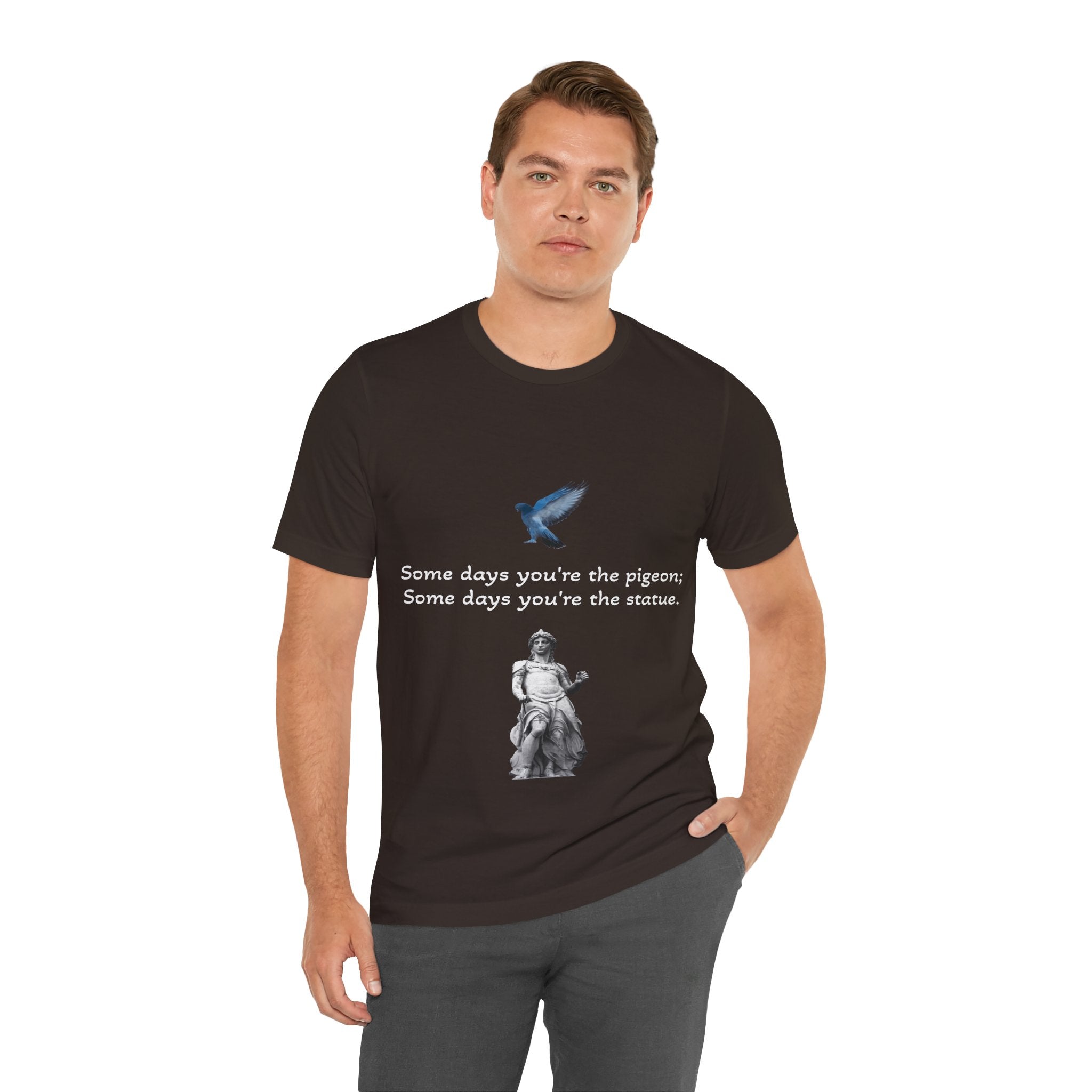 Sometimes You're The Pigeon, Sometimes You're The Statue T-Shirt: Existential Metaphor