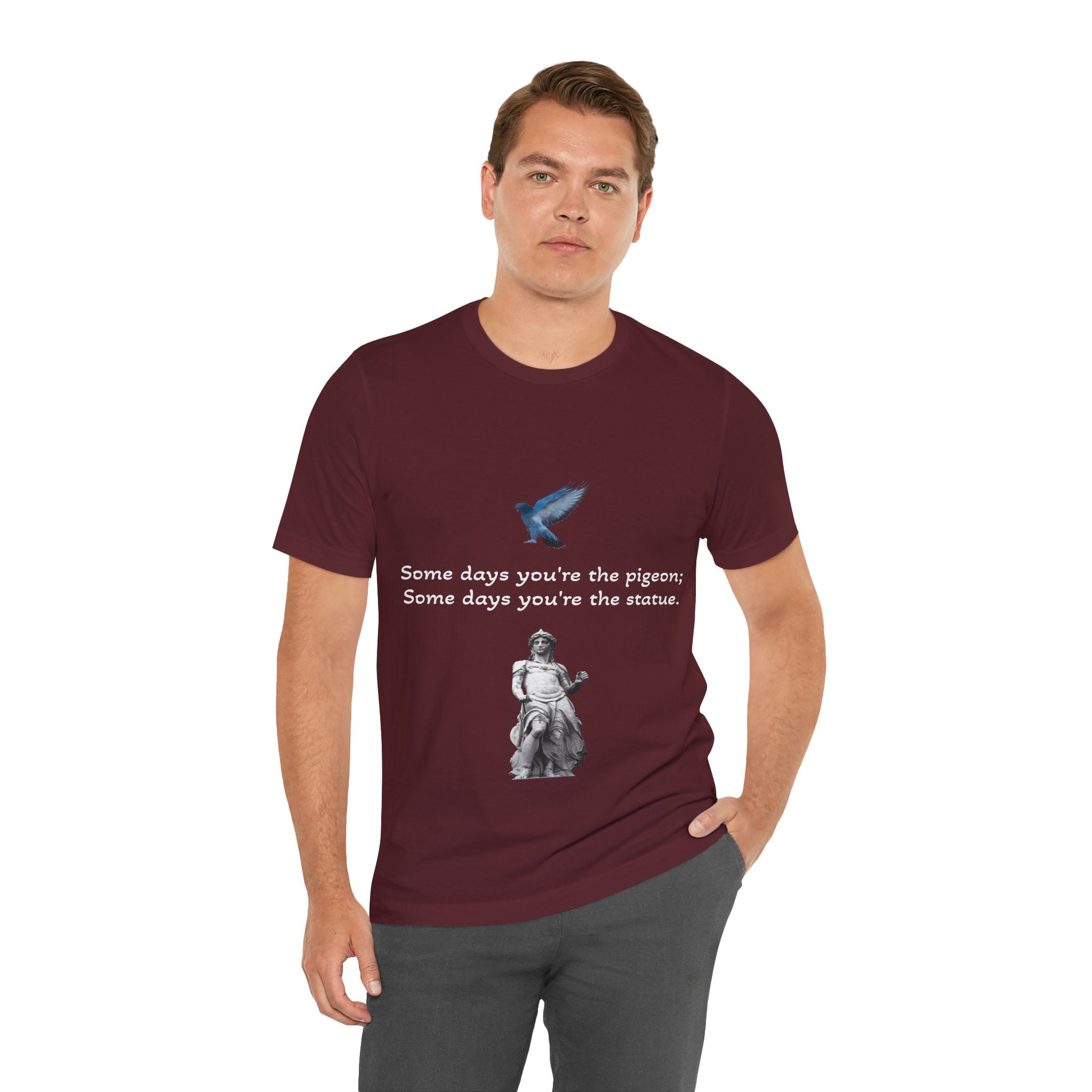 Sometimes You're The Pigeon, Sometimes You're The Statue T-Shirt: Existential Metaphor