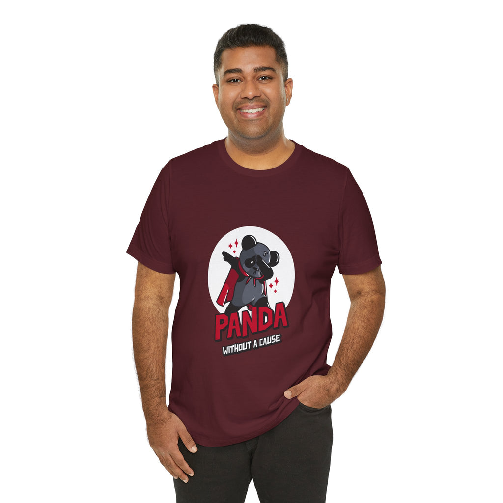 Panda Without a Cause T-Shirt: Quirky Cartoon Panda Mascot
