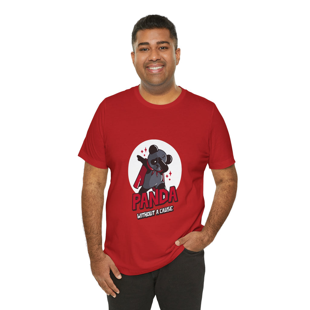Panda Without a Cause T-Shirt: Quirky Cartoon Panda Mascot