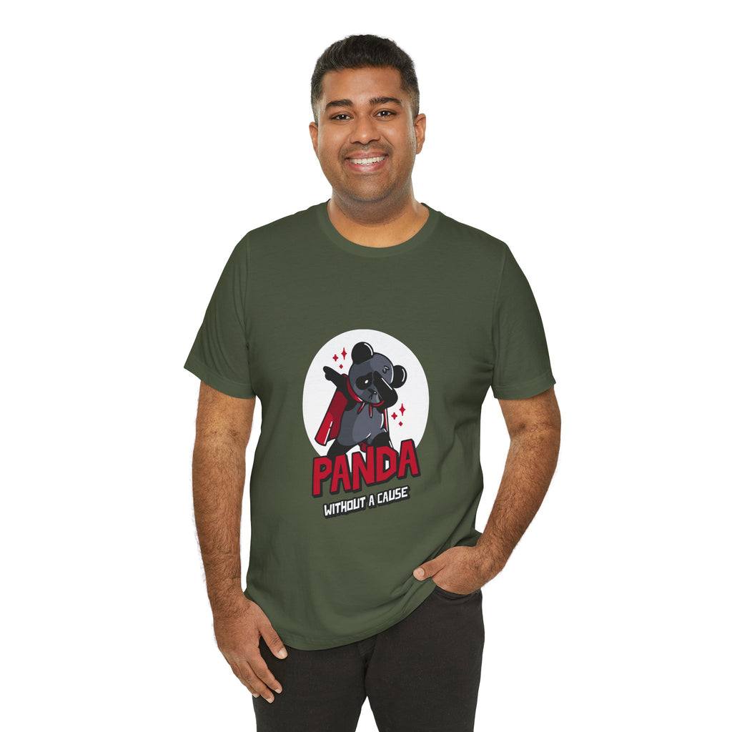 Panda Without a Cause T-Shirt: Quirky Cartoon Panda Mascot