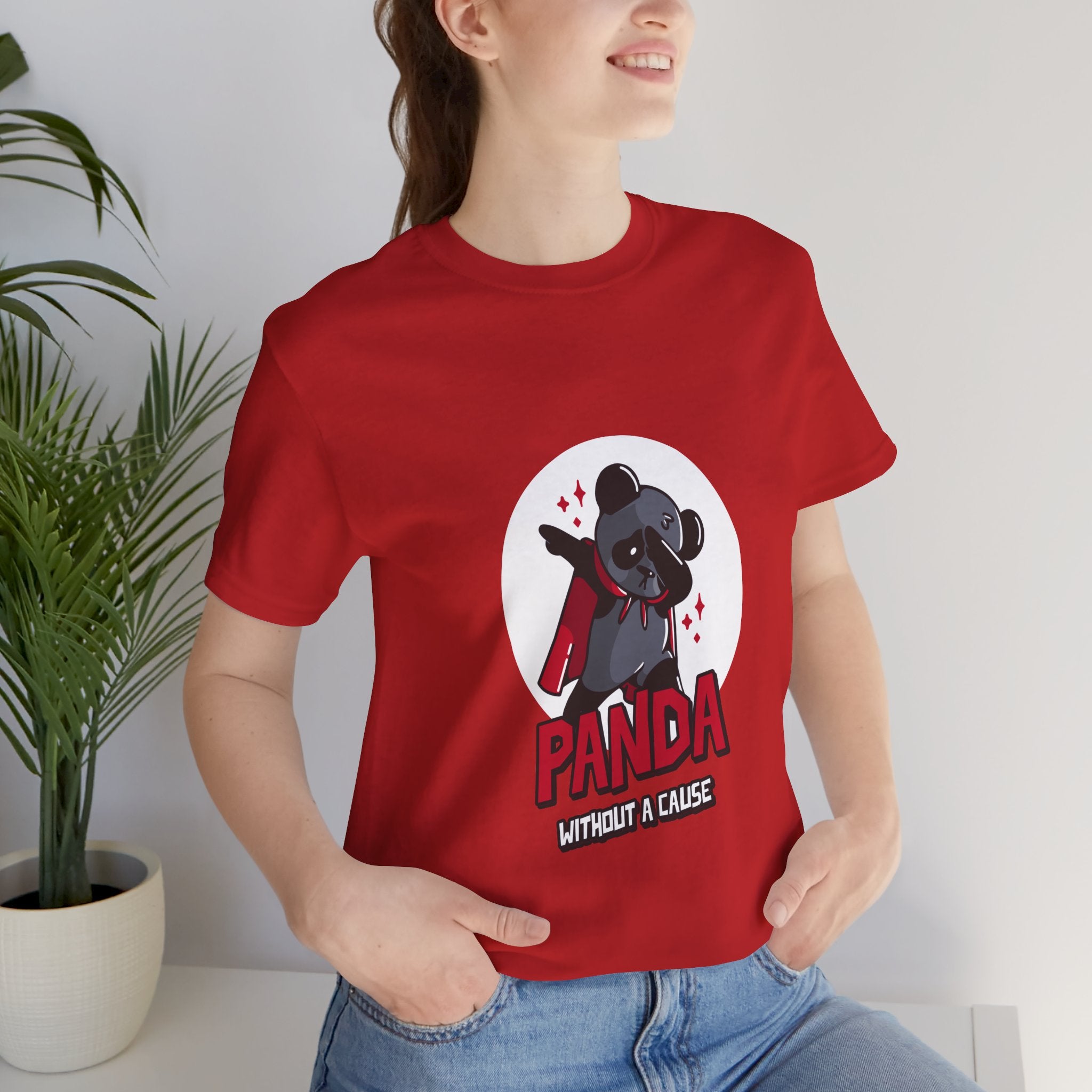 Panda Without a Cause T-Shirt: Quirky Cartoon Panda Mascot