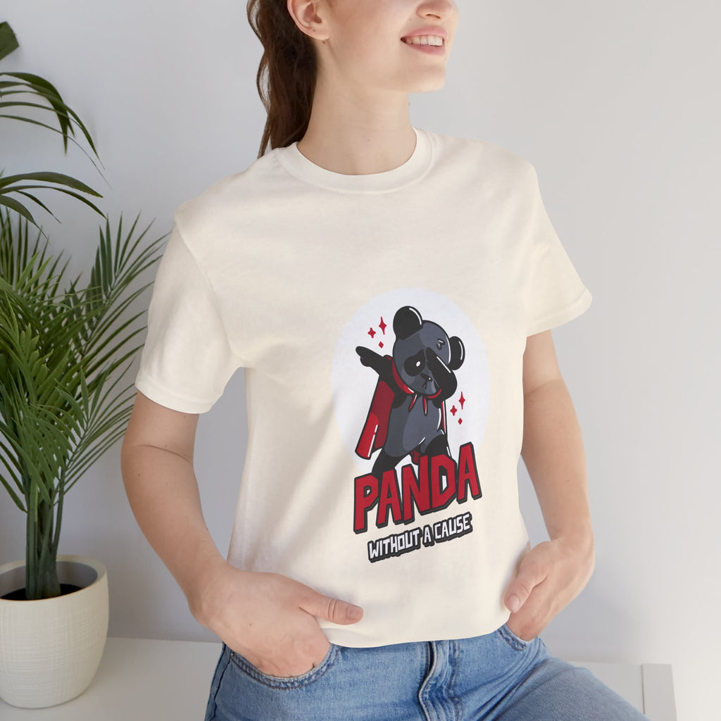 Panda Without a Cause T-Shirt: Quirky Cartoon Panda Mascot