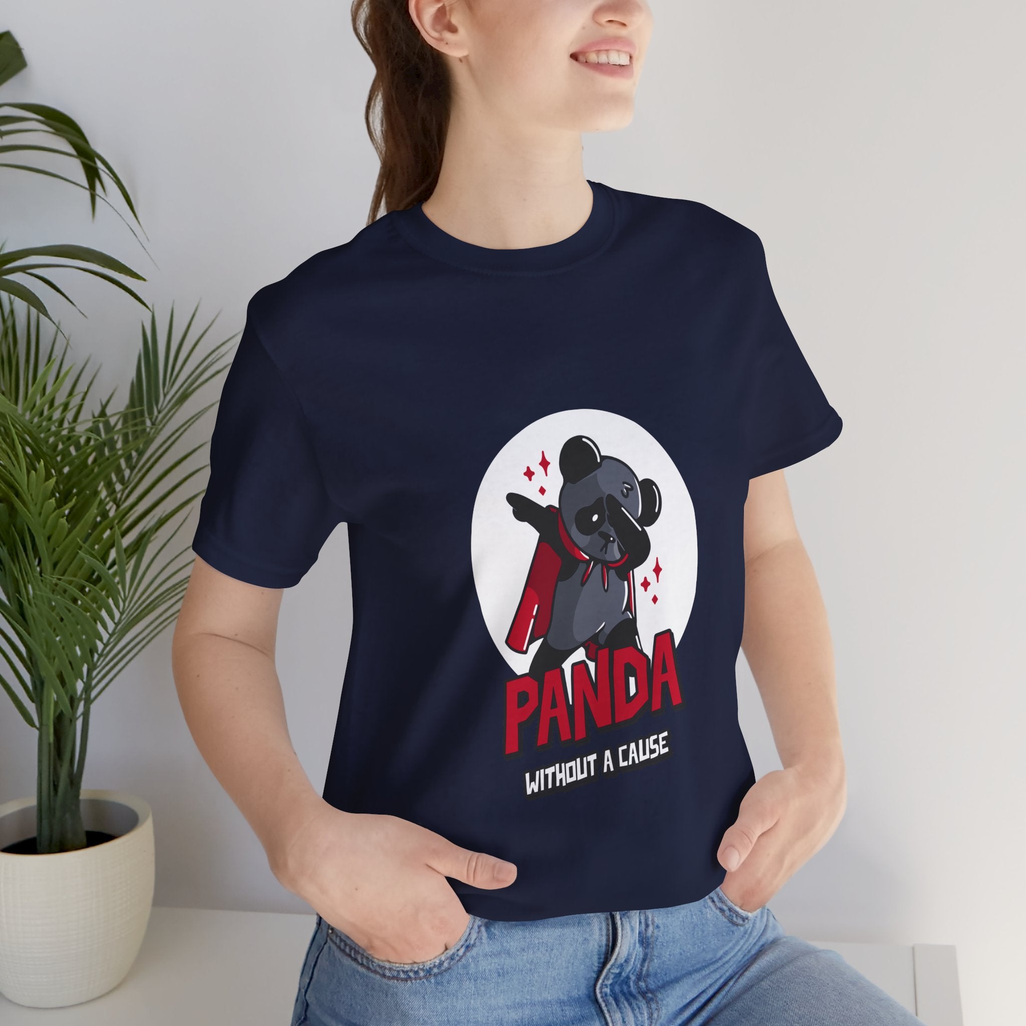 Panda Without a Cause T-Shirt: Quirky Cartoon Panda Mascot