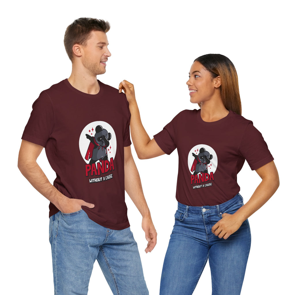 Panda Without a Cause T-Shirt: Quirky Cartoon Panda Mascot