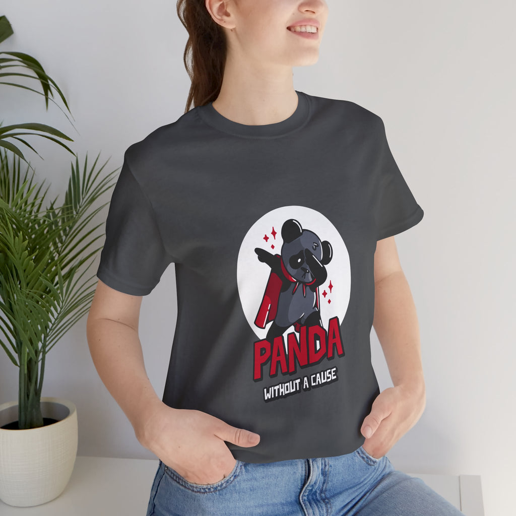 Panda Without a Cause T-Shirt: Quirky Cartoon Panda Mascot